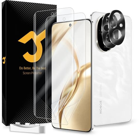 JZG 2 x pour Protection écran Honor 200 [Non-verre], 2 x Verre Trempé d'objectif, Autoguérison, Sans bulles, Facile à installer, Ultra-HD