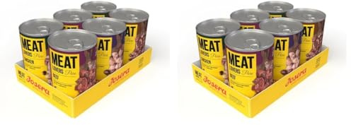 Josera Meat Lovers Pure Multipack | Nassfutter für Hunde | hoher Fleischanteil | getreidefrei | Alleinfuttermittel | 6x400g (Packung mit 2)