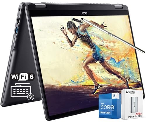 acer Chromebook Plus Spin 514 2-in-1 14 Touchscreen, 13a generazione Intel 10-Core i5-1334U (Beat i7-1250U), 8GB LPDDR5X, 512GB Pcle 4.0 SSD, retroilluminato KB, DTS Audio, Chrome OS, W/128GB PSD e