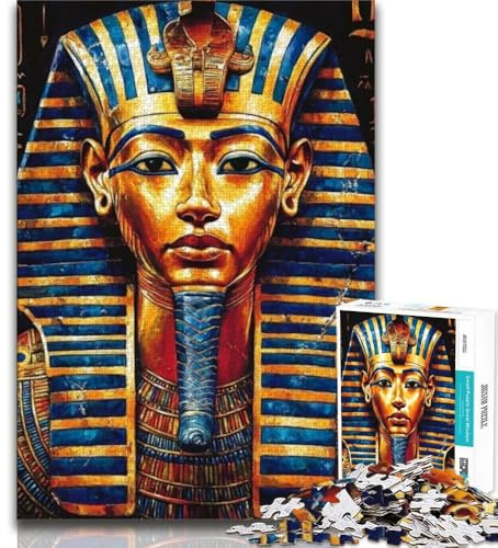 Puzzle für Erwachsene ägyptischer Pharao 1000 Teile für Erwachsene und Jugendliche ab 14 Jahren unmögliches Spiel Erwachsene und Jugendliche (26x38cm)