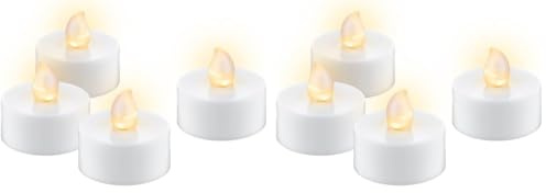 goobay 4er-Set LED-Teelichter mit Timerfunktion, warmweiß (2500 K), flackernde Flamme, Hochzeiten, Adventszeit oder Dinnerdeko, batteriebetrieben, weiß, inklusive 4x CR2032-Knopfzellen, 77752