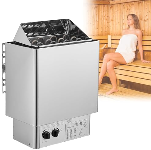 AETEREOS Stufa Elettrica per Sauna, 220 V, Regolazione Interna della Temperatura, Acciaio Inox, Alta Efficienza, Forno a Vapore per Casa, Hotel, Ufficio, Spa 4.5KW