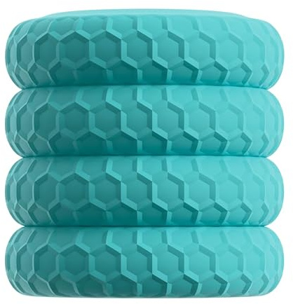 You2Toys 3-in-1 Cock & Ball Ring Set aus Liquid Silikon – 4 dehnbare Penisringe/Hodenringe/Ballstretcher mit Wabenstruktur, Stecksystem & Bumper-Puffer, Paartoy