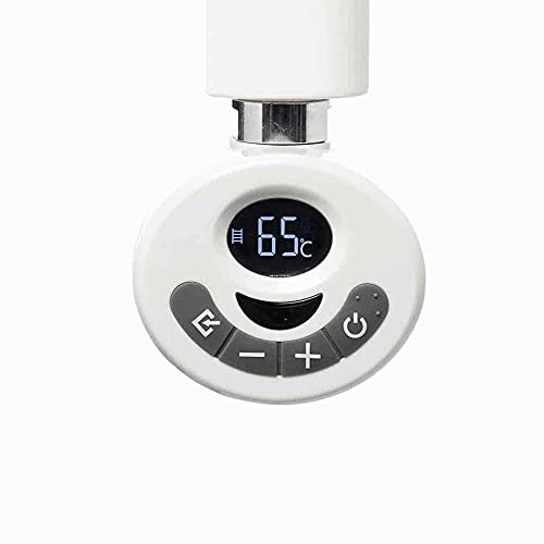 Richmond Radiators R3 Digital Thermostatic Electric Towel Rail Heating Element Chrome & White, White, 300W