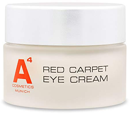 A4 RED CARPET EYE CREAM - Hochdosierte und straffende Anti-Aging Augencreme | bei Augenringen, Tränensäcken, Falten - 15 ml | Clean Beauty Wirkstoffkosmetik auf natürlicher Basis