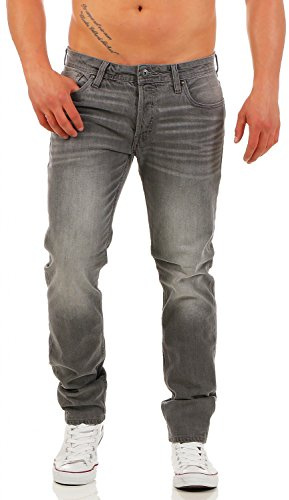 JACK & JONES Herren Slim Slim Jeans JJITIM JJORIGINAL CR 010 12127461, Gr. Keine Angabe (Herstellergröße: 34), Grau (Grey Denim)