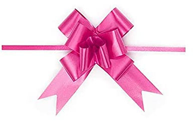SHATCHI Large 50mm/5cm Ribbon Pull Bows for Party Wall, Gift Wraps, Christmas Trees, Wedding, Birthday Hampers Decoration Florist, Hot Pink, 10pcs