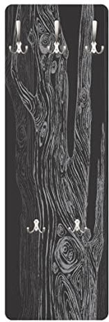 Bilderwelten Garderobe - No.MW20 Wohnwald Anthrazit-Grau, Größe HxB:105cm x 34cm