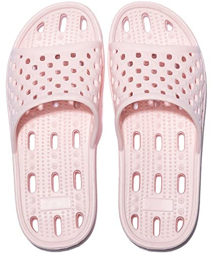 Ranberone Chaussons de Bain Femmes Antidérapant Sandales de Douche Claquettes de Plage et Piscine Rose 43 EU