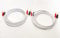 QED Profile 79 Strand White Speaker Cable 3 Metre Pair, Two Cables Terminated With Gold Plated 4mm Banana Plugs On All Ends 8 Plugs In Total