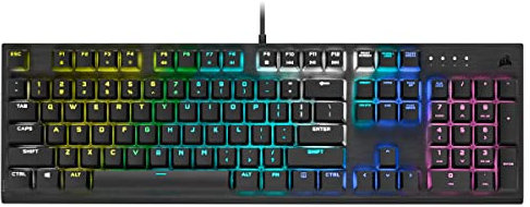 Corsair Gaming-Tastatur, mechanisch, K60 RGB Pro, LED RGB Hintergrundbeleuchtung, Cherry Viola, Schwarz