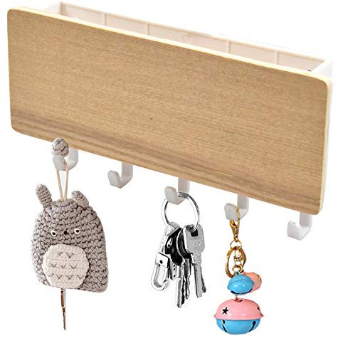 Pinsheng Porte Clé Mural,et plastique à 5 crochets pour clés ou laisses fixation murale, pour la maison, l'entrée et le bureau