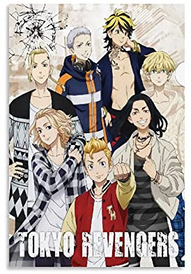 WERTF Japanisches Manga Tokyo Revengers, Anime-Poster, dekoratives Gemälde, Leinwand, Wandkunst, Wohnzimmer, Poster, Schlafzimmer, Malerei, 20 x 30 cm