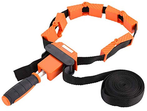 EVTSCAN Morsetto a fascia, morsetto per cintura multifunzione in nylon Telaio strumento per la lavorazione del legno Clip angolare a poligoni, per morsetto a cinghia per immagini