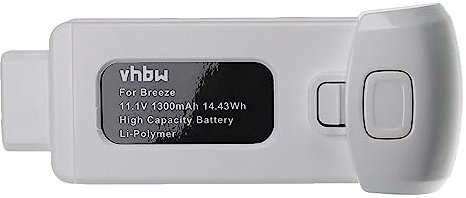 vhbw Batterie Remplacement pour Yuneec FCA105001 pour Drone (1300mAh, 11,1V, Li-polymère)