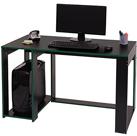 Mendler Schreibtisch HWC-J26, Computertisch Bürotisch, 120x60x76cm - schwarz-grün
