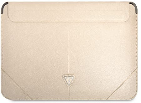Guess Zubehör für PC und Notebook, Marke: Sleeve GUCS16PSATLE 40,6 cm (16 Zoll), Beige/Beige, Saffiano, Dreiecks-Logo