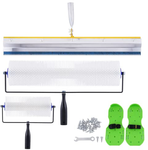 Selbstnivellierendes Werkzeugset Epoxy Bodenfarbe Werkzeug Zement Boden Bauwerkzeuge mit Spike Schuhe Roller Nadellänge 28mm
