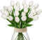24 pcs Künstliche Blumen Tulpen, Decor Kunstblumen sehr echt, Plastikblumen Tulpen PU Latex real Touch, Gefälschte Blumen Tulpen Weiß für Hochzeitszimmer Home Decor Wohnzimmer Büro Hotel Küche Decor