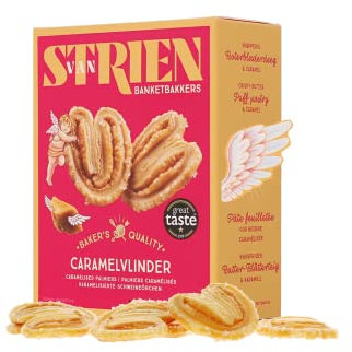 Van-Strien® | Biscotti al Burro & Caramello | Astuccio Biscotti Burro | Biscotti Pasticceria Burro Caramello - 90 Gr