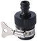 Adaptador de Manguera Universal, Accesorio de Empalme de Tubería de Manguera de Jardín, Conector de Grifo de Goma con Manija de Abrazadera de Metal, para Grifos con un Diámetro Exterior de 14-24 mm
