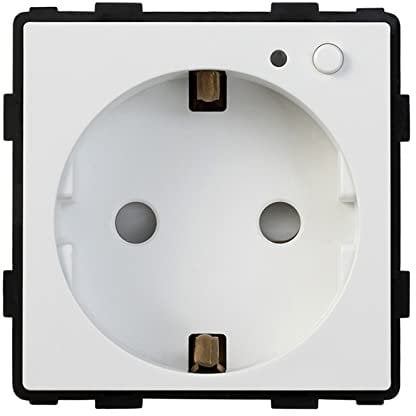 BSEED Smart ZigBee Steckdose mit Verbrauchsmessung, Smart Einbausteckdose mit Energiekostenmesser, EU Steckdose 16Amp Steckdose Function Key Weiß 86mm(Tuya ZigBee Hub erforderlich)