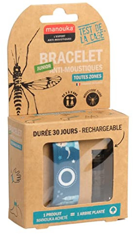 MANOUKA Junior bracelet anti-moustiques et mouches 30 jours Princesses Made in France