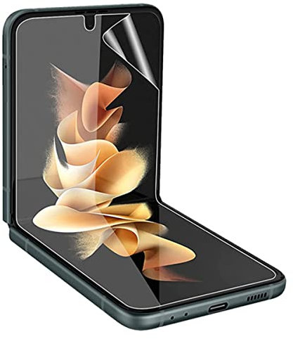 YiiLoxo Protection d'écran Compatible avec Samsung Galaxy Z Flip 4 / Flip4, 3D TPU Film Hydrogel Flexible [non Verre Trempé][Haute Sensibilité][Transparent HD]