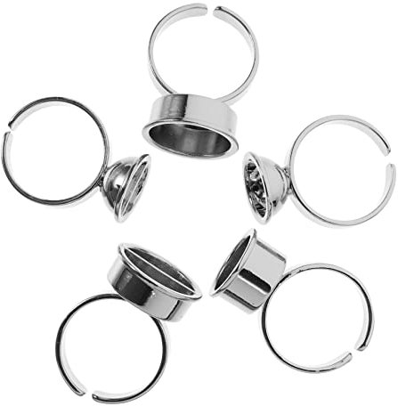 SOESFOUFU 5stücke Teiliges Wimpernkleber-ringhalter Aus Metall Ergonomisches Leichtes Design Für Effiziente Anwendung Bei Wimpernverlängerungen Geeignet Für Profi-salons Und Heimgebrauch