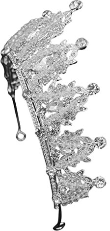 WOONEKY Brautkrone Silberne Für Frauen Handgefertigtes Haaraccessoire Mit Strass Für Hochzeiten Abschlussbälle Und Besondere Anlässe Leicht Und Langlebig Für Damen Und Mädchen