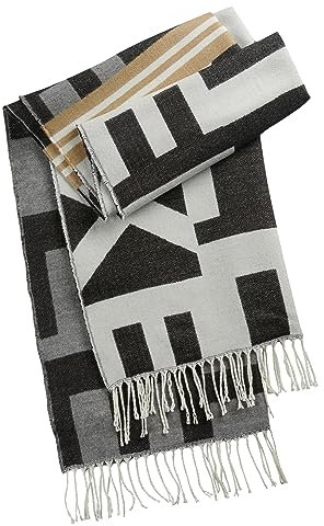 CODELLO Damen Kuschelwarmer XL-Schal mit pakativem Schrift-Print