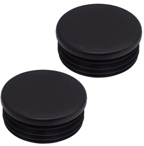 SKIR'CO (2 Stück) Rundrohreinsätze 70 mm Zaunpfostenstopfen schwarz Kunststoff Rohrendkappen Rohrstopfen schwarz RAL 9005