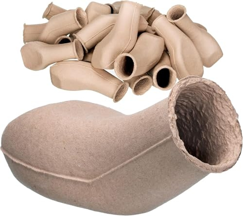 20x Drylife 800ml Disposable Male Pulp Urinal Bottles | Maceratable | Brown | 800 ml Capacity | Single-Use | Maceratable Pulp | 100% Recycled Cardboard | Lightweight | Hygienic Patient Care | 1 Box of 20