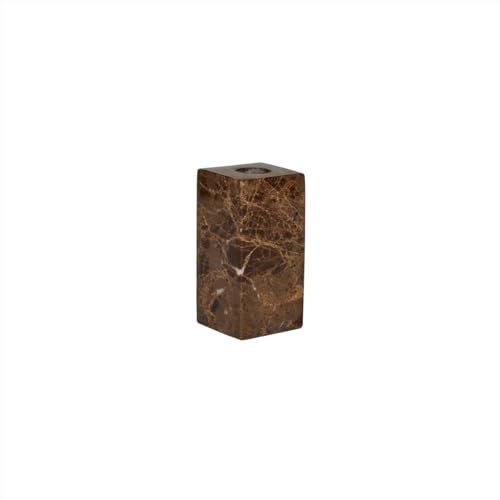 Savi Bougeoir carré en marbre - Haut H10x5x5cm