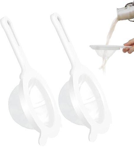 2 Pièces Tamis Fin En Plastique Pour Kéfir, Tamis En Plastique, Tamis À Cheveux, Filtre À Liqueur De Cuisine, Tamis À Cheveux, Tamis À Mailles De Cuisine, Tamis Fin Avec Poignée Pour Filtrer Le Jus