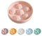 Ceramic Slow Feeder Cat Bowl - Slow Eating Cat Dish Anti Vomiting - Fun Maze Cute Food Plate - Microwave and Dishwasher Safe - 6 OZ - Pale Pink