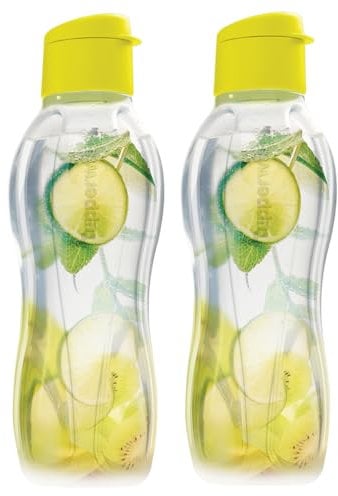 Tupperware Lot de 2 bouteilles écologiques – Passe au lave-vaisselle et sans BPA avec bouchons étanches (750 ml)