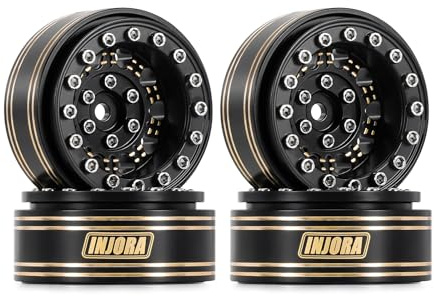 INJORA 1.3 Beadlock Felgen Messing Felgen für TRX4M SCX24 Upgrade 1/24 1/18 RC Crawler Auto