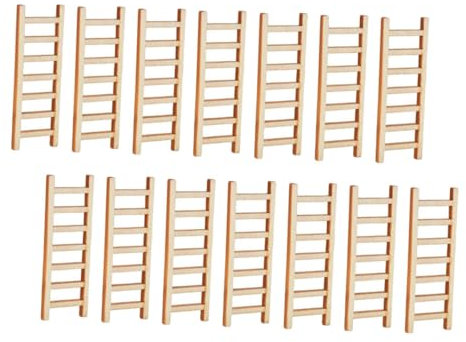 BCOATH 40 STK Simulations Leiter Landschaftsmodell Mini-trittleiter Möbeltreppenmodell Sandtisch-trittleiter Sandkasten-miniaturen Miniaturmöbel Leiter Ornamente Winzige Möbel Hölzern