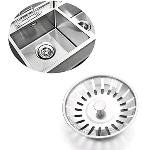 Tapón de Fregadero de Cocina Universal para desagüe en Acero Inoxidable Colador para Rejilla desague