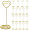 Xialvyu 20 Stück Tischkartenhalter Herzform Gold Kartenhalter Herz Mini Fotohalter Sitzetiketten Menükartenhalter Kartenhalter für Hochzeit, Restaurants, Party