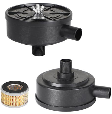SUPAWAY 2 Stück Luftkompressor Filter Schalldämpfer 20mm 1/2 PT Außengewinde Luftkompressor Ansaugfilter mit Drahtfilter Ersatzteile Luftkompressor für Filterpumpe Schalldämpfer als Kompressor Zubehör
