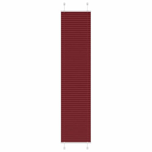 vidaXL Plissee Bordeauxrot 40x200 cm Stoffbreite 39,4 cm Polyester, Faltrollo, Klemmfix, Plisseerollo, Jalousie, Rollo, Plisseerollo für Fenster