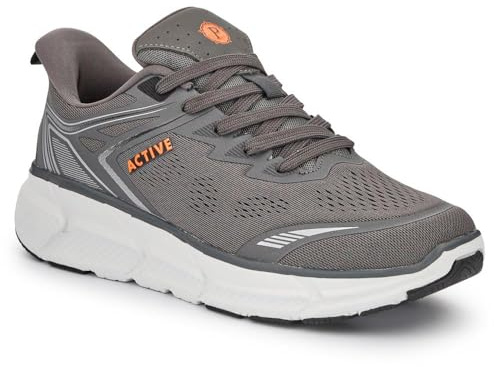 Easy Step in Wide Fit Memory Foam Trainers - Grey Size 11