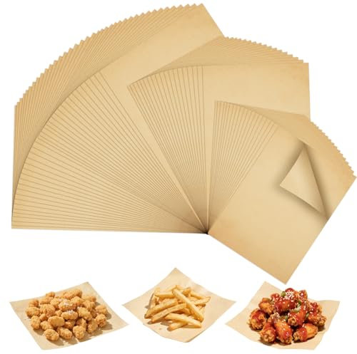 Amentalove 300 Pezzi Carta Forno Fogli da 30x40cm, 3 Formati Carta da Forno Compostabile Non Sbiancati, Carte Fota Naturale Pergamena, carte fota Naturale Pergamena per Cottura, Cucina & Arrostire