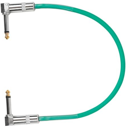 Yardwe cable de guitarra delgado cuerda de guitarra extensión cables Jacobo cable de amplificador de eléctrica cable de conexión para pedal de núcleo de cobre Verde