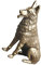 Cabilock Adorno de Perro de Caza de Retro Escultura Decorativa Oficina Hogar Figurita de Caza Dorado
