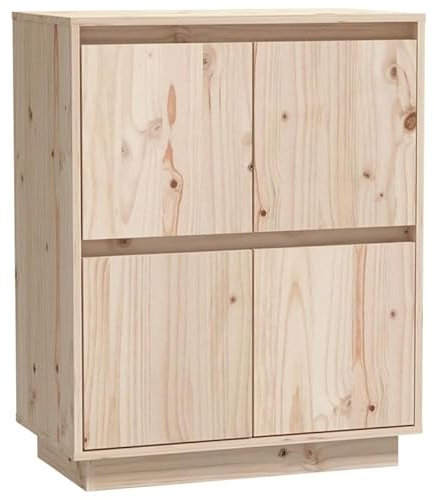 Eleganz Sideboard aus Massivholz Kiefer 60x34x75 cm | Wohnzimmerschrank mit Stauraum | Natürliches Design für Moderne Wohnräume | Langlebig und umweltfreundlich