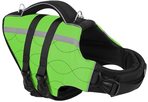 KONVINIT Salvagente per Cani di Piccola Taglia, con Paracollo Morbido e Design Ricamato Esclusivo, Leggero, con Maniglia, per Nuoto e Sicurezza,Dog Life Jacket