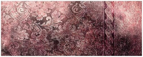Wallario Küchenrückwand selbstklebend 115 x 50 cm, Motiv: Schnörkelmuster in rot | Spritzschutz abwischbar & pflegeleicht
